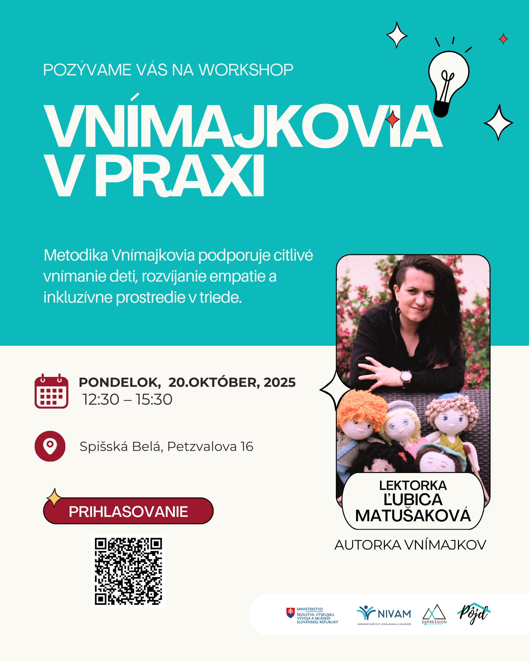 Workshop „Vnímajkovia v praxi“ na Pôjde🌿
