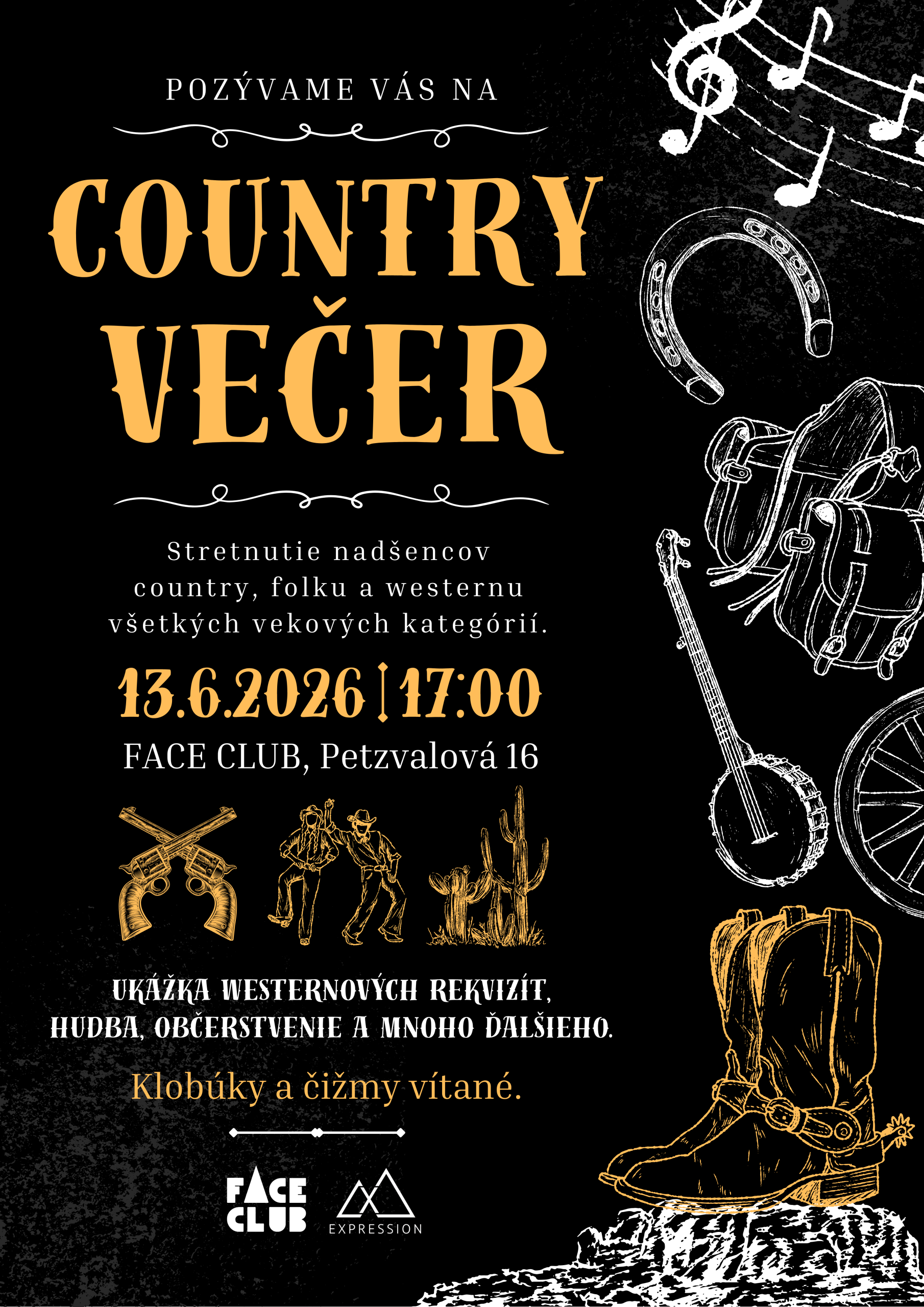 🌵 COUNTRY VEČER vo FACE CLUBE 🌵