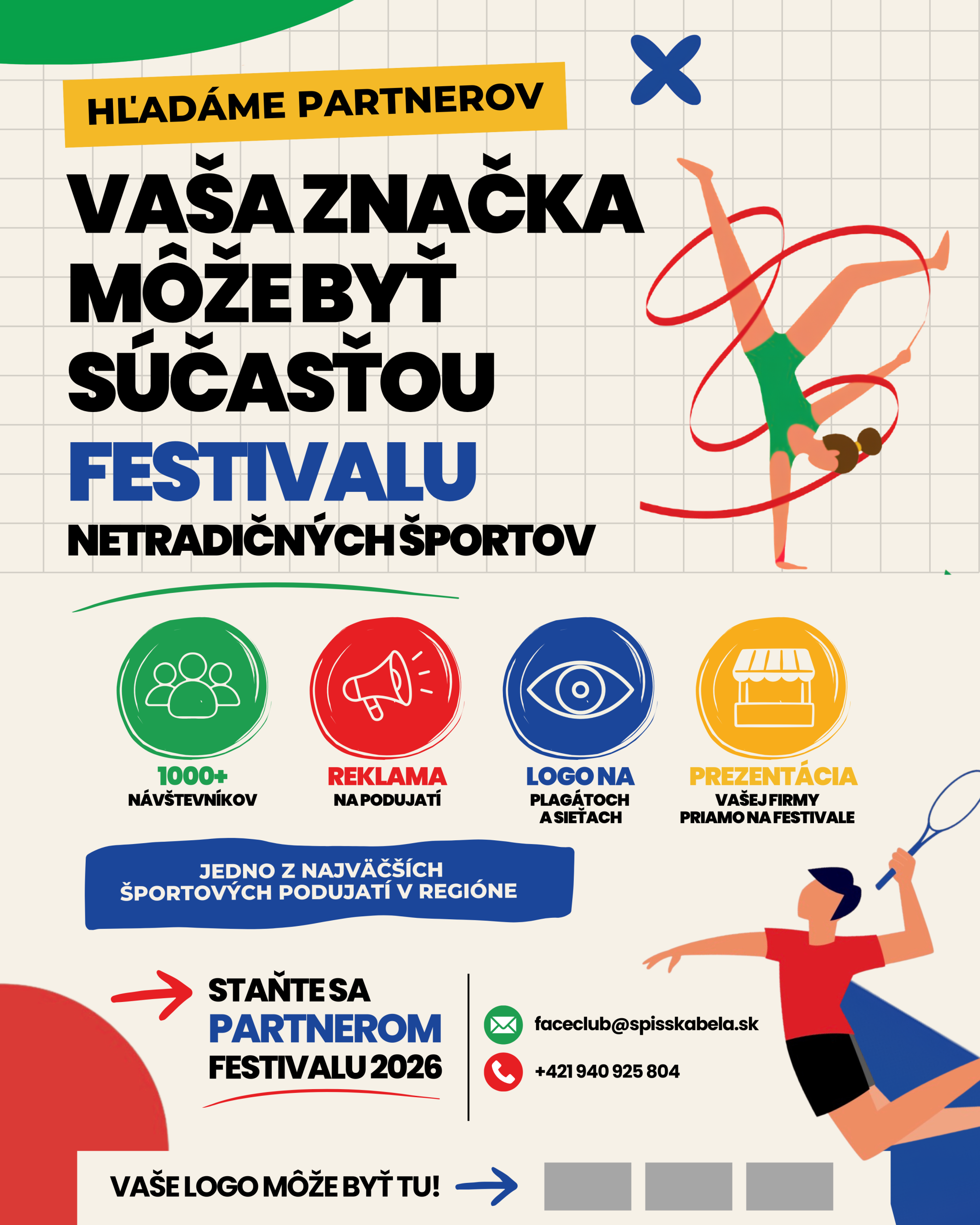 🤝Staňte sa partnerom Festivalu netradičných športov 2026